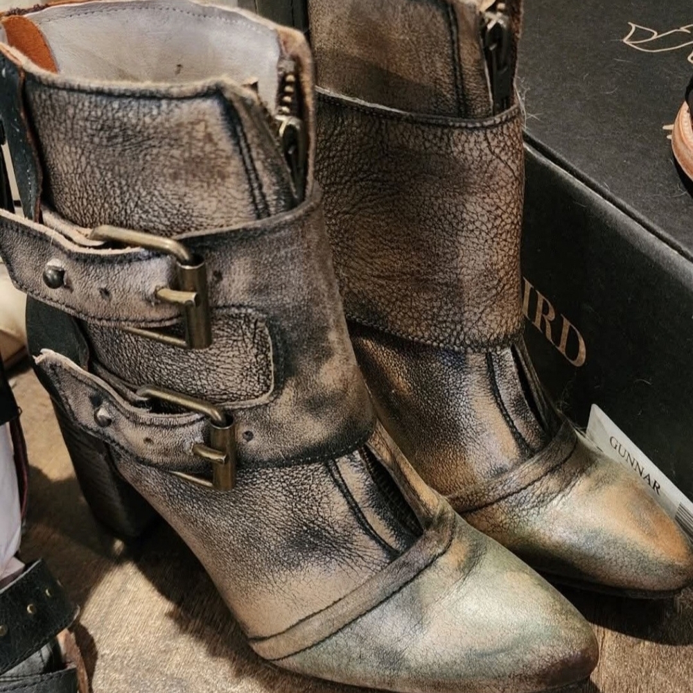 Freebird by Steven,Joey, Pewter, Size 7, Heeled Boots